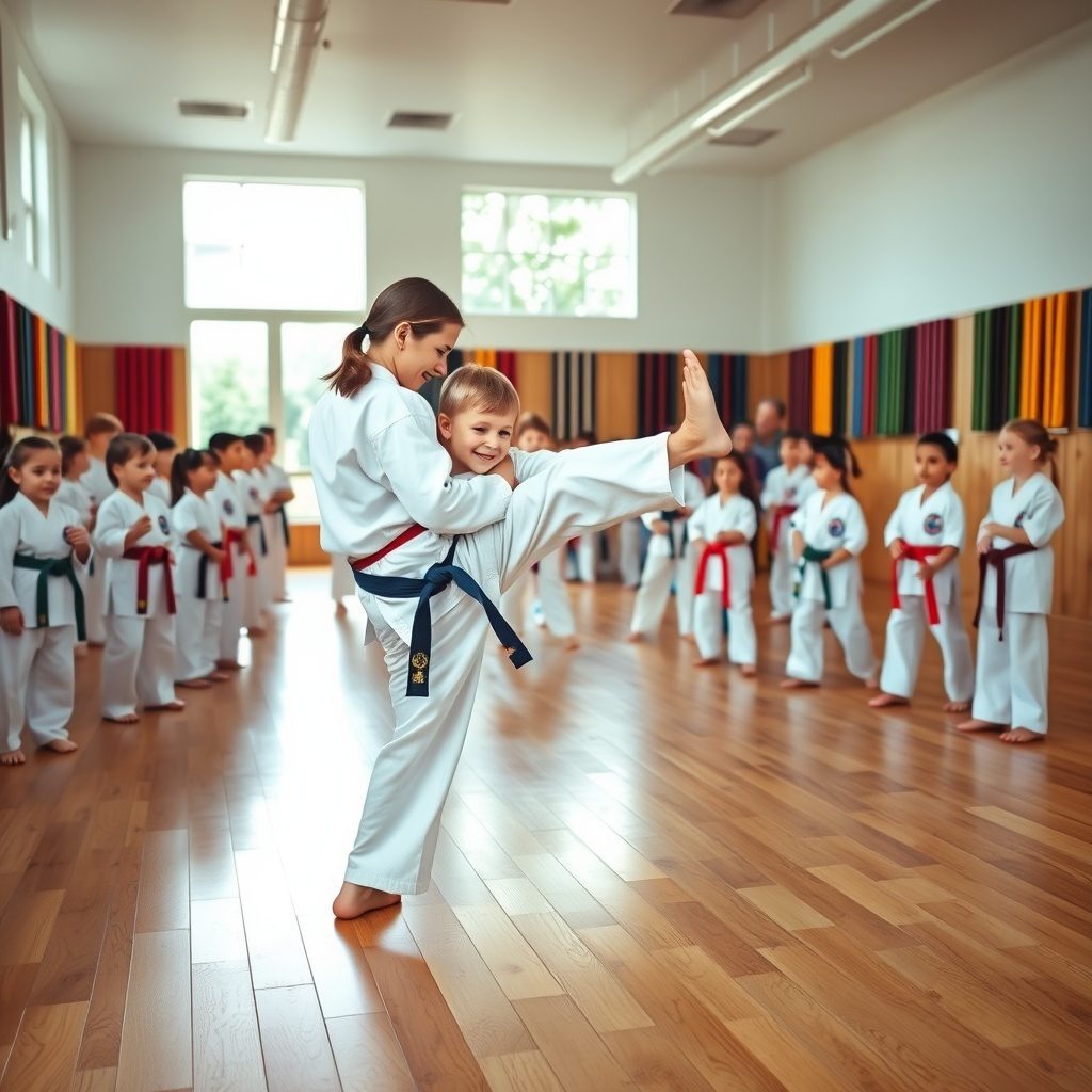 Martial arts training session